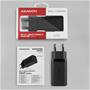 Docking station AXAGON AXAGON ACU-DPQ65 GAN WA ll charger, 3x port USB  Black