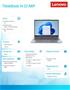 Laptop Lenovo ThinkBook 14 G7 ARP / Ryzen™ 5 / 16 GB / 14"