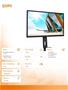 Monitor AOC Q32P2 IPS HDMIx2 DP height adjust / 31.5''